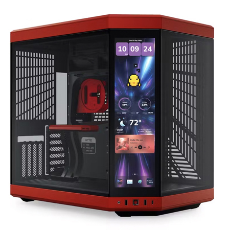 HYTE Y70 Touch Infinite Dual Chamber Modern Aesthetic Panoramic Tempered Glass Mid-Tower ATX Computer Case with Integrated Touchscreen