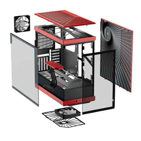 HYKE、s HYTE Y40 S-Tier Aesthetic Panoramic Tempered Glass ATX Mid-Tower