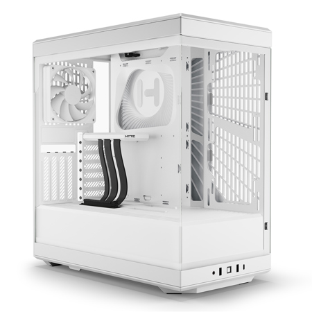 HYTE Y40 S-Tier Aesthetic Panoramic Tempered Glass ATX Mid-Tower Gaming Computer Case, Snow White