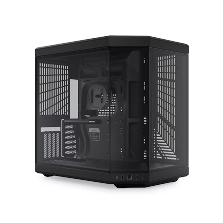 HYTE Y70 Dual Chamber Modern Aesthetic Panoramic Tempered Glass EATX Mid-Tower Computer Case, Black