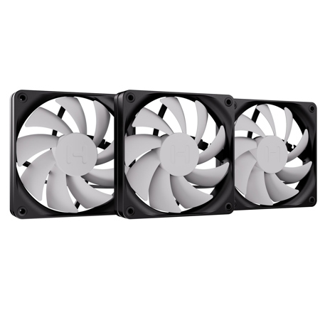 HYTE Flow FA12 120mm PC Case Fans, Cool Gray/Black, 3-Pack
