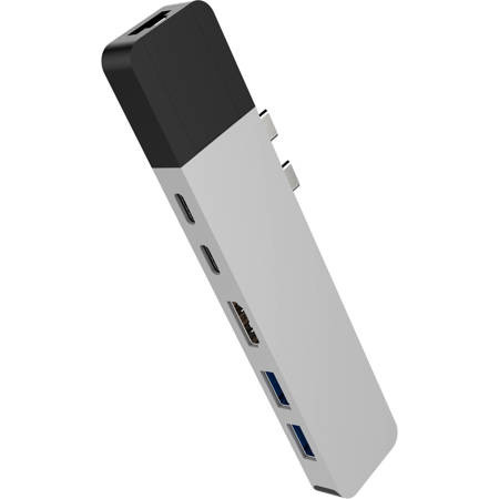 Hyper HyperDrive NET 6-In-2 USB-C Hub for USB-C MacBook Pro & MacBook Air, Silver