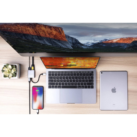 Hyper HyperDrive 3-In-1 USB-C Hub with 4K HDMI Output, Silver