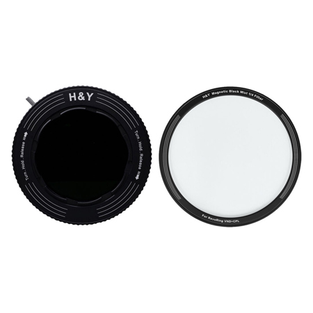 H&Y Black Mist 1/4 Magnetic Clip-On Filter with RevoRing VND & CPL & 67-82mm Variable Adapter