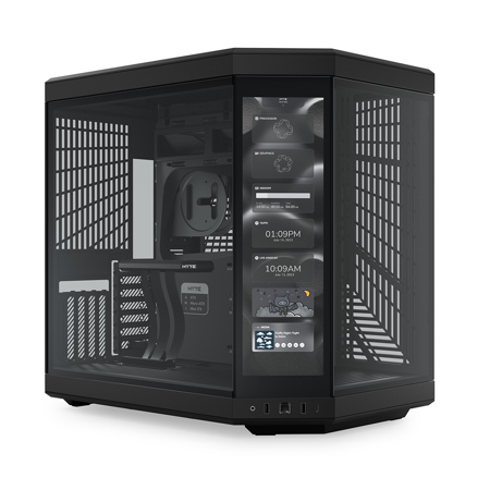 HYTE Y70 Touch Dual Chamber Mid-Tower ATX Case with Integrated LCD Touchscreen
