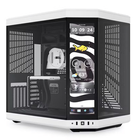 HYTE Y70 Touch Infinite Tempered Glass Mid-Tower ATX Case w/14.9" Touch Display Panda