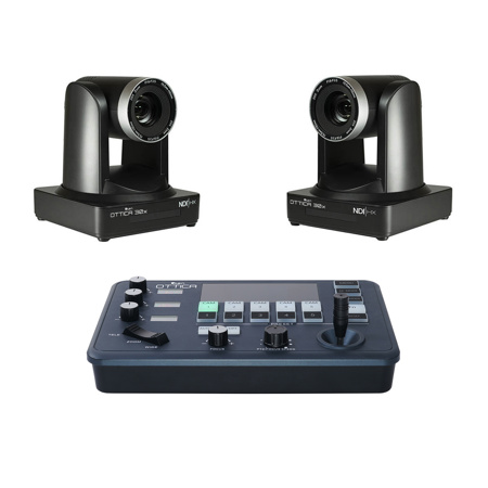 Ikan OTTICA Bundle w/2x FHD NDI|HX 30x PTZ Video Camera & IP Controller V2,Black