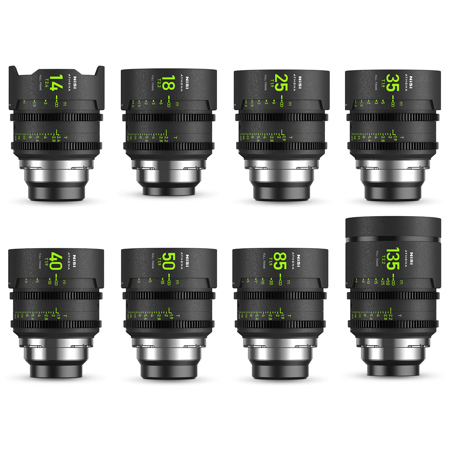 NiSi ATHENA PRIME Cine Master 8-Lens Kit with Filter Holder, PL Mount