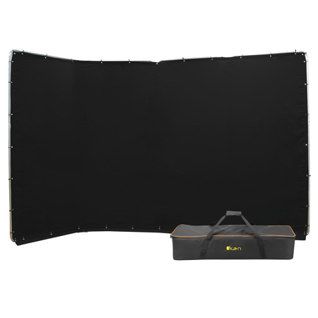 iKan 13.1x7.8' Portable Panoramic Backdrop, Black
