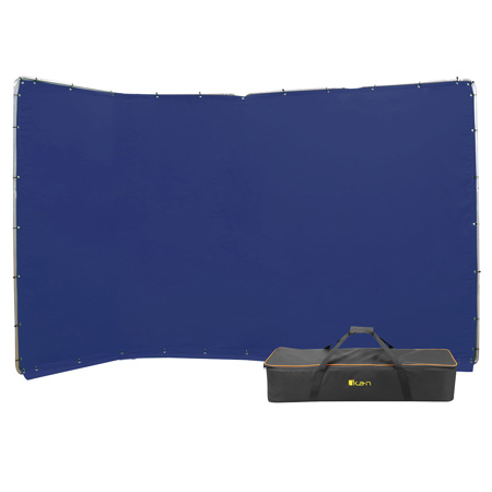 iKan 13.1x7.8' Portable Panoramic Backdrop, Chroma-Key Blue