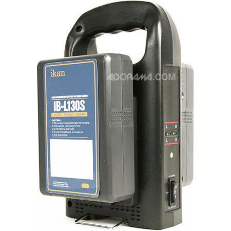 Ikan C-2KA Portable Professional Power Charger with 2 AB Gold Mount Batteries