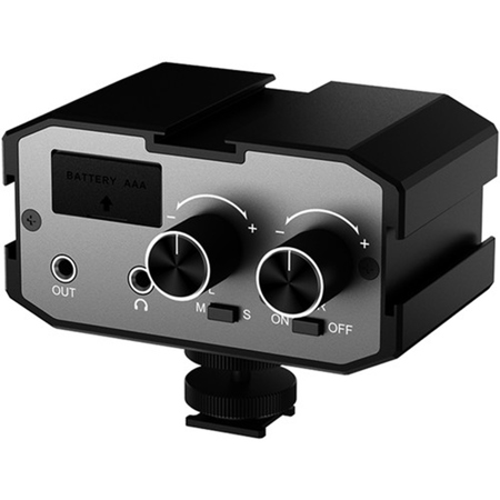 Comica CVM-AX1 Camera-Mount Dual-Channel Audio Mixer with Dual-Gain Control