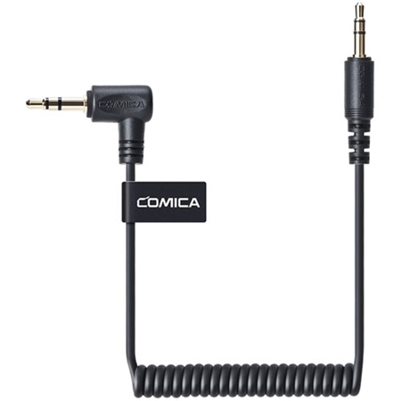 Comica CVM-D-CPX 3.5mm TRS Male to Right-Angle TRS Male Coiled Cable for Cameras