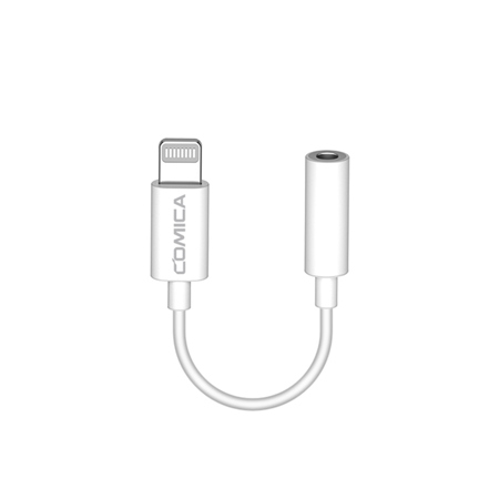 Comica CVM-SPX-MI 3.5mm TRRS Female to Lightning Audio Cable Adapter for iPhone