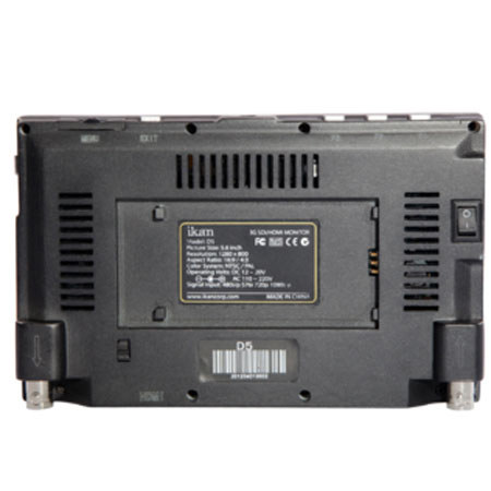Ikan 5.6" HD-SDI LCD Monitor with Panasonic D54 DV Battery Adapter Plate