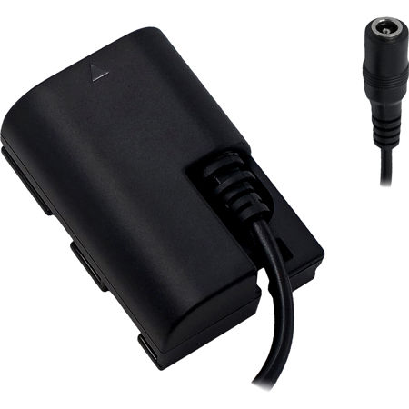 Tilta Canon LP-E6 Dummy Battery to 5.5x2.1mm DC Female Power Cable, Black