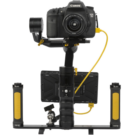 Ikan Beholder DS2-A Angled Gimbal and DH7 Monitor Kit, Canon LP-E6 Battery Plate