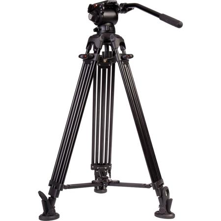 Ikan E-Image GA752T 3-Section Al Tripod w/GH03 Head & Mid-Level Spreader, Black