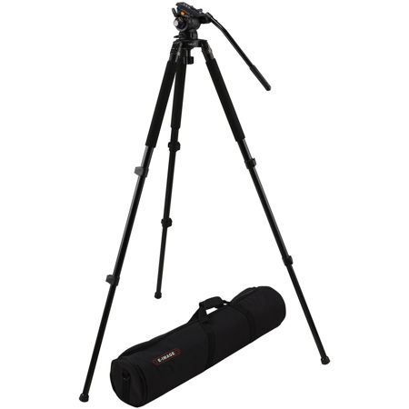 Ikan E-Image 760AT Telescoping Tripod Legs with GH03 Fluid Video Head