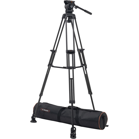 Ikan E-Image EG05C2 3-Section CF Tripod w/GH05 Fluid Head and Mid-Level Spreader