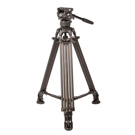 Ikan EG06C2 2 Stage Carbon Fiber Tripod with GH06 Fluid Head (Black)
