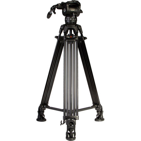 Ikan E-Image GA752 3-Section Al Tripod w/GH10 Fluid Video Head,GS01 Mid Spreader