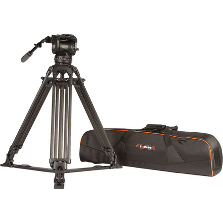 Ikan E-Image GC102 2-section Carbon Fiber Tripod with GH15 Video Head - Black