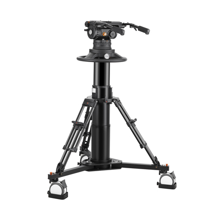 Ikan E-Image EP880XF PRO Pneumatic CF Pedestal w/GH65 Fluid Head, EI-7008L Dolly