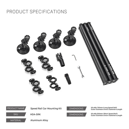 Tilta Speed Rail Car Mounting Kit, Black HDA-SRK - Adorama