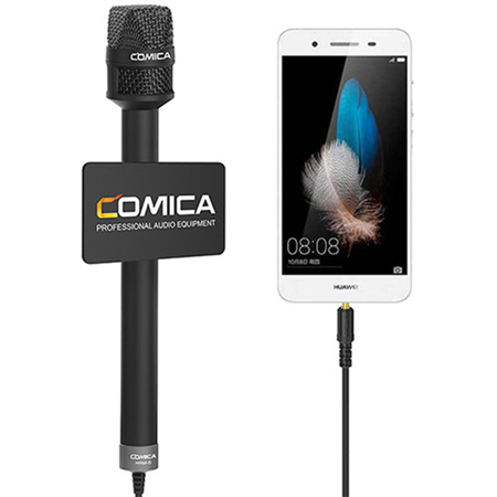 Comica HRM-S Cardioid Handheld Reporter/Interview Microphone, 11.5' Cable