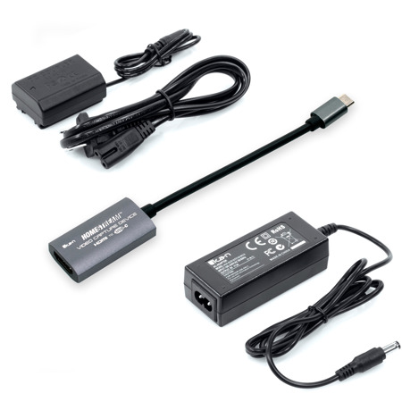 Ikan HomeStream HDMI to USB-C Video Capture Device with STRATUS Dummy Battery for Sony Cameras