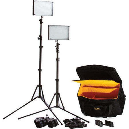 Ikan ID508 2-Point Light Kit, Includes 2 x ID508 Fixtures, 2 x Light Stands