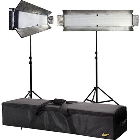 Ikan IDMX1500 2-Point LED Light Kit with Light Stands & Stand Bags
