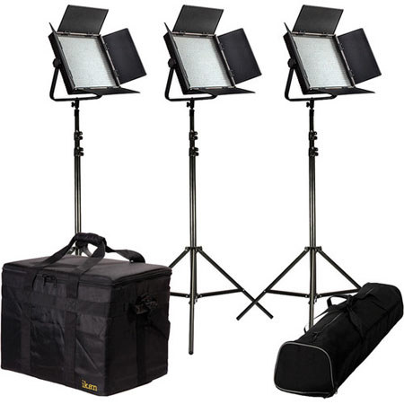 Ikan IFD1024 3-Point LED Light Kit with Sony V-Mount Battery Plate