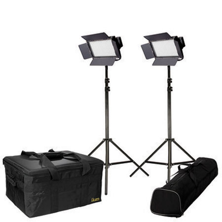 Ikan Featherweight Daylight LED 2-Point Kit, Includes 2x IFD576 LED Lights