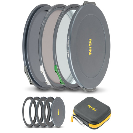 NiSi JetMag Pro Capture Kit 82MAG Magnetic Filter Kit (UV, TC CPL, 67mm/72mm/77mm/82mm Adaptors, Two Front Caps, Back Cap, Caddy Pouch)