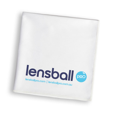 Lensball 11.8x11.8" XL Microfiber Cleaning Cloth, White