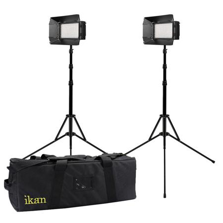 Ikan 2-Point LED Light Kit, Includes 2x Mylo Bi-Color Quarter Light