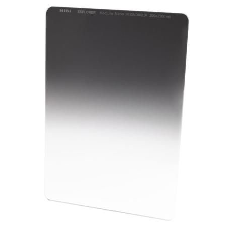 NiSi 100x150mm Explorer Nano IR Medium Graduated Neutral Density (8) 0.9 Filter, 3 Stop