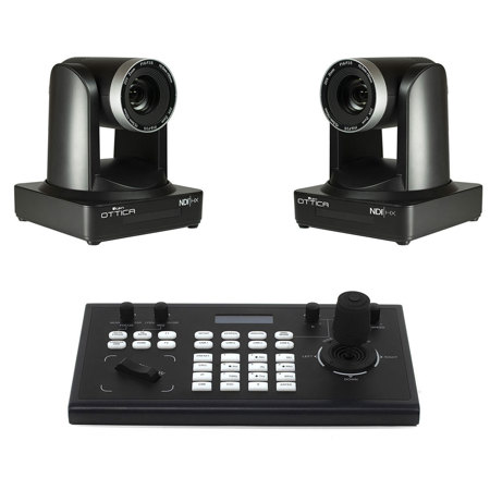 Ikan OTTICA Bundle with 2x Full HD NDI|HX 20x PTZ Camera and IP Controller