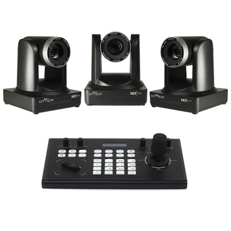 iKan OTTICA Bundle with 3x Full HD NDI|HX 20x PTZ Camera and IP Controller