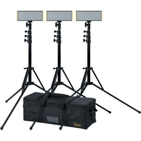Ikan Onyx Half x 1 Bi-Color 3-Point LED Light Kit, Graphite