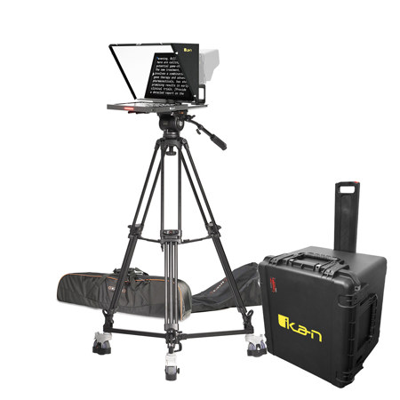 Ikan 15" SDI High-Bright Teleprompter Kit with Tripod, Dolly and Travel Case