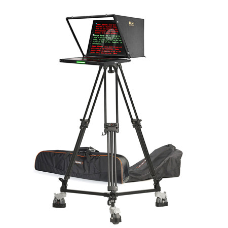 Ikan 19" SDI High-Bright PTZ Teleprompter Kit with Tripod & Dolly Turnkey