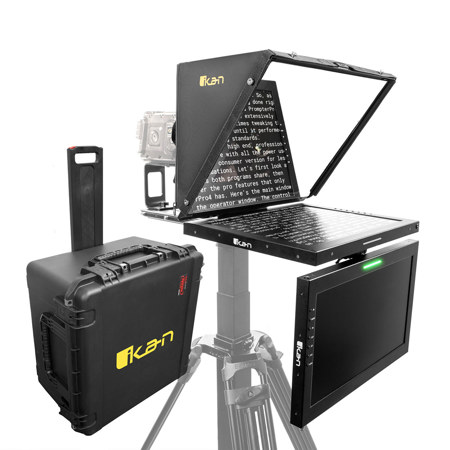 Ikan Aura Professional 19" SDI HB Teleprompter Kit with Talent Monitor and Case
