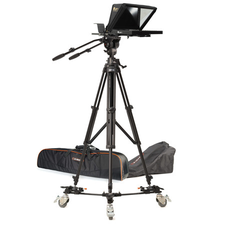 Ikan 12" Professional Portable Teleprompter with Pedestal and Dolly Turnkey