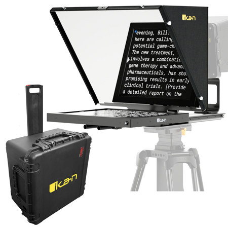 Ikan 15" High-Bright Beam Splitter Teleprompter with Travel Case