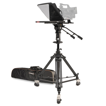 Ikan 15" Widescreen Teleprompter with Tally Light, Pedestal and Dolly Turnkey