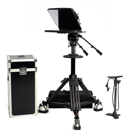 Ikan 17" Professional High Bright Teleprompter with Pedestal and Dolly Turnkey