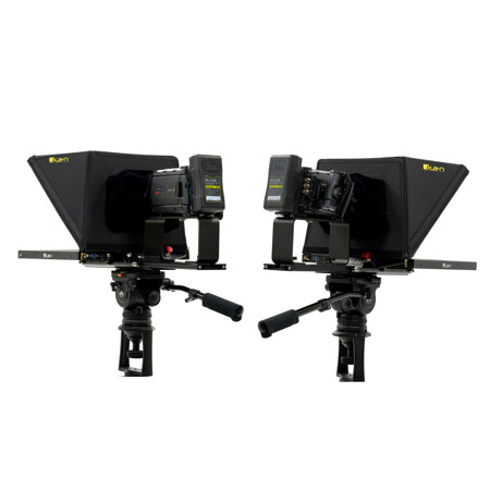 Ikan P2P Interview System with 2x 19" High Bright Teleprompters and HDMI Cables